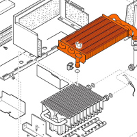 Výměník primární  včetně O kroužků LUNA3 BLUE